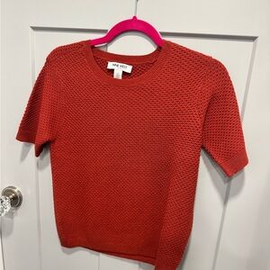 Anne Klein Vibrant Red Textured Top